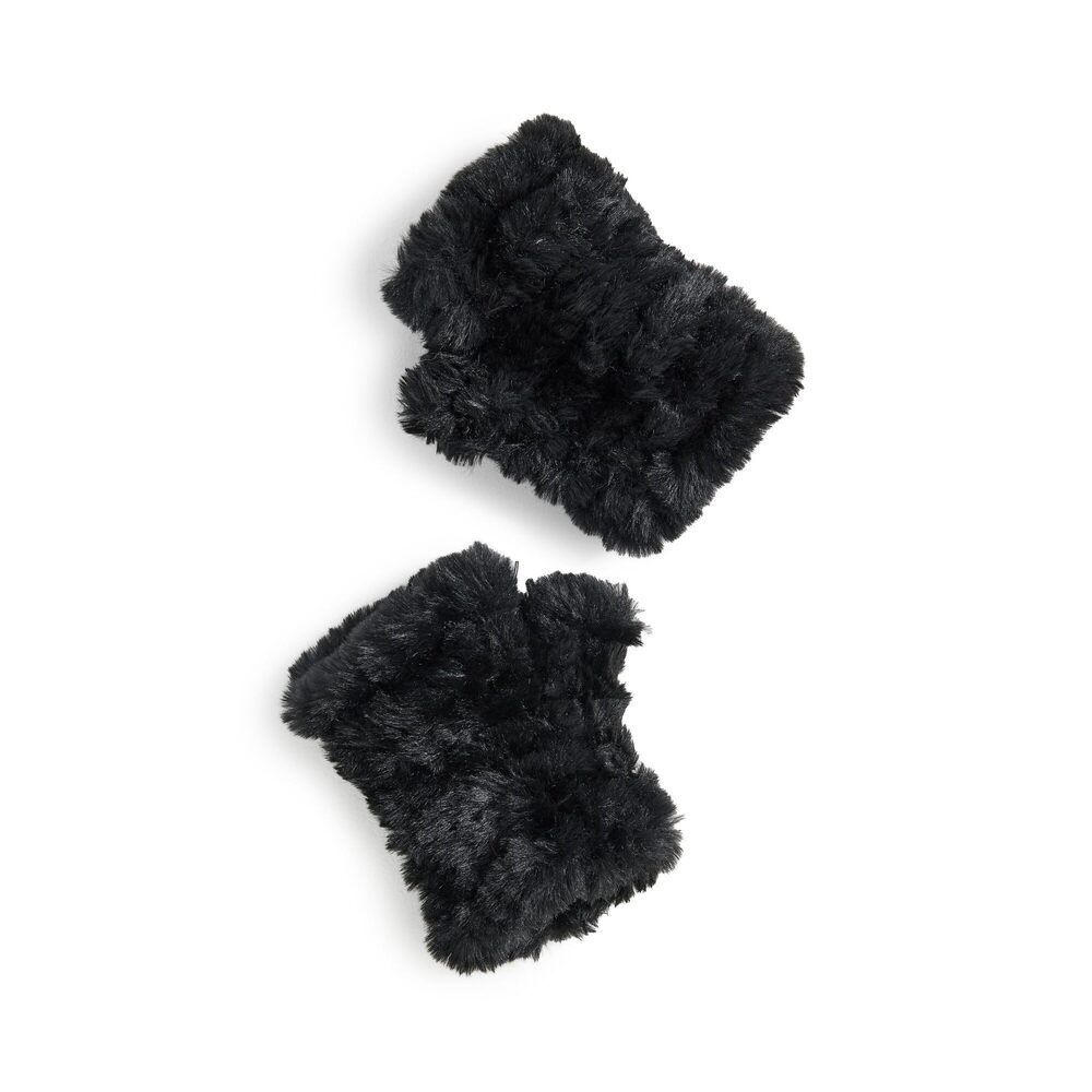 Jocelyn Women's Faux Mandy Mittens, Black, One Size